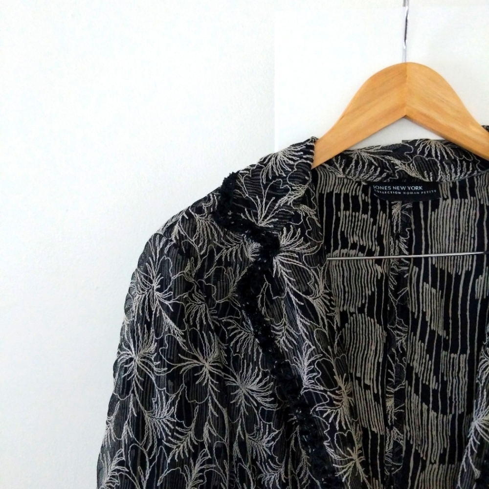Jones of New York Embroidered Blazer
